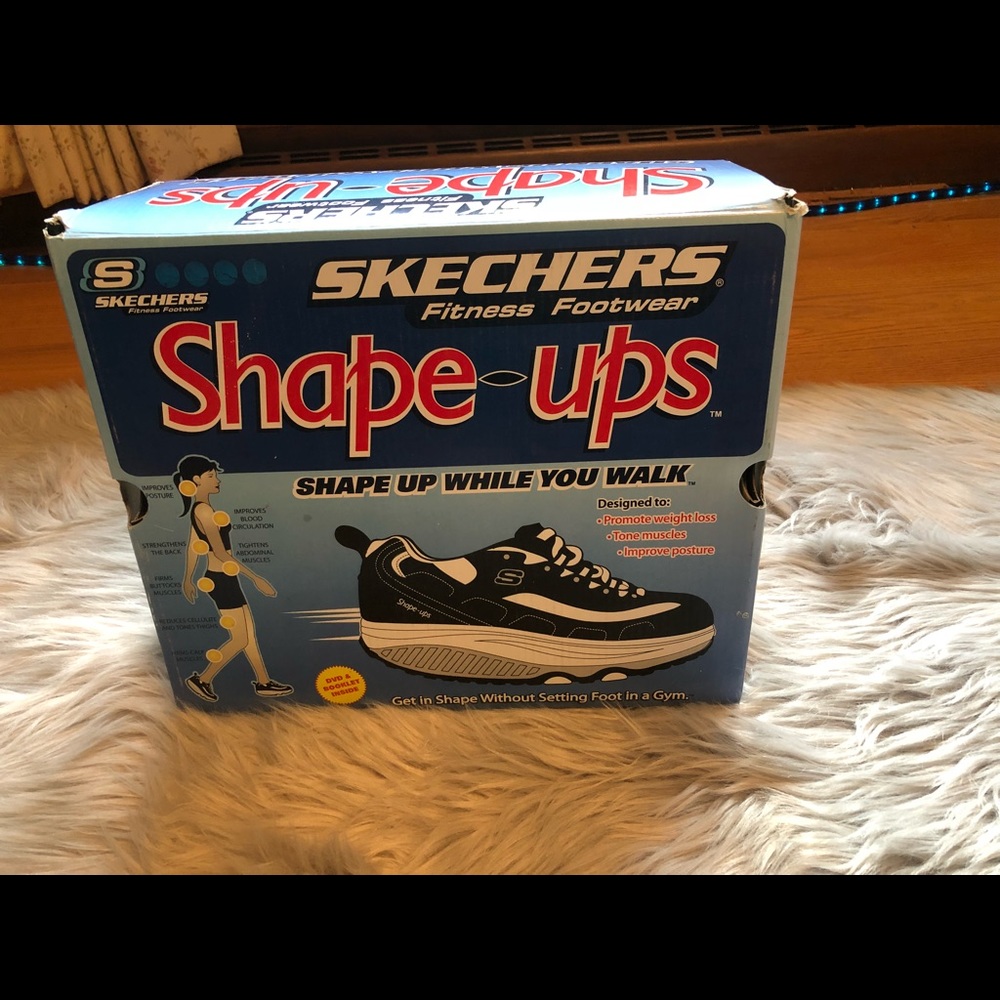 Skechers Shape Ups size 8.5 white and yellow